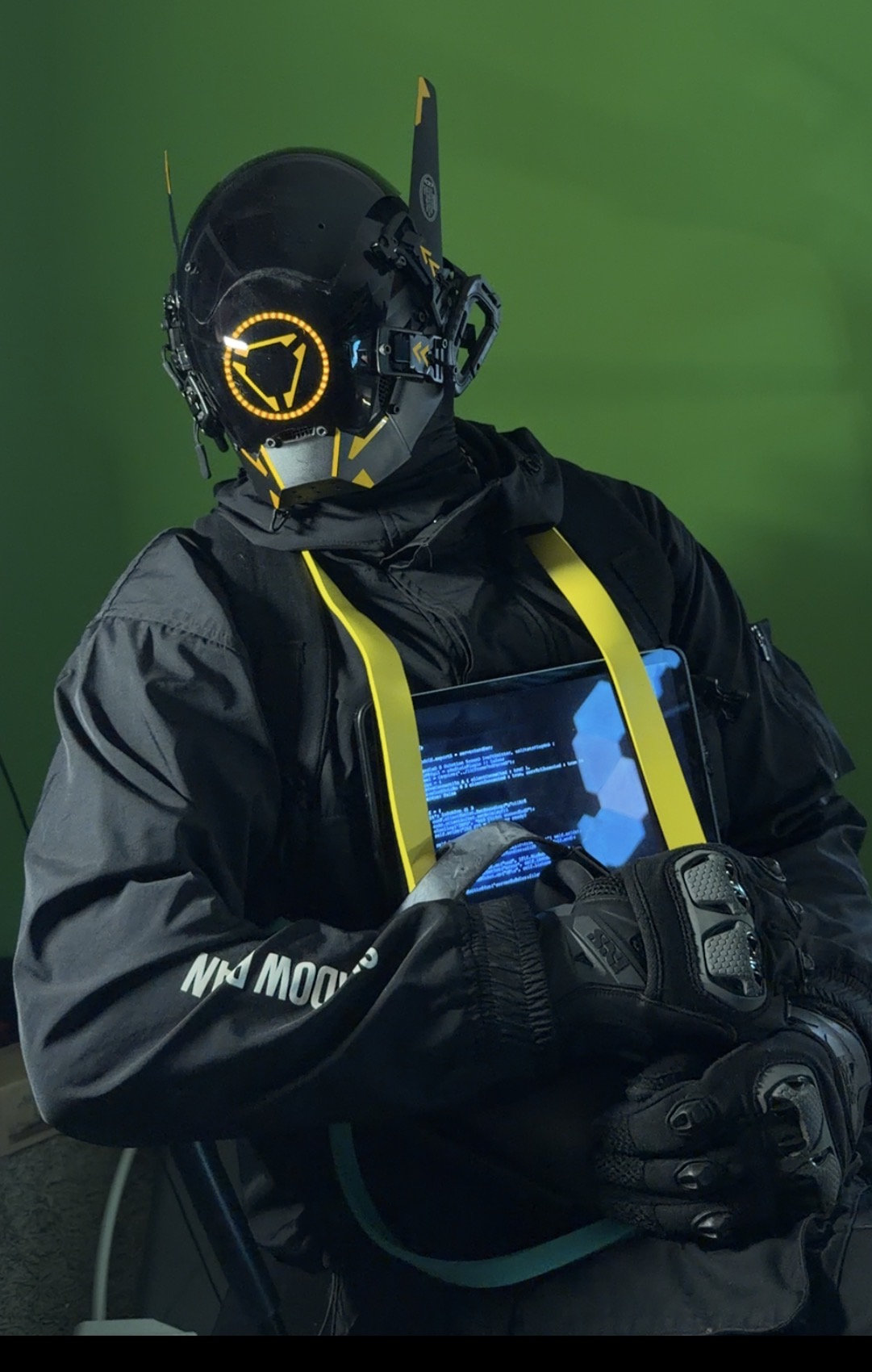 Close-up of the costume