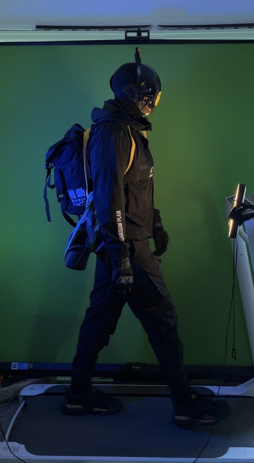 Full body reference on green screen
