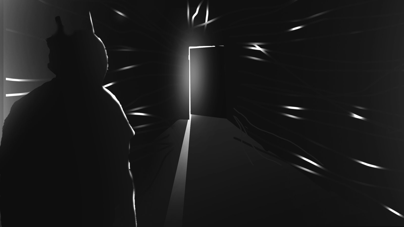 Previz frame of the corridor